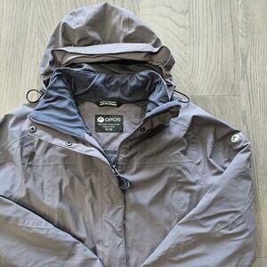 OROS Womens Solarcore Insulated Parka Jacket Gray Hooded Winter Coat Size XL